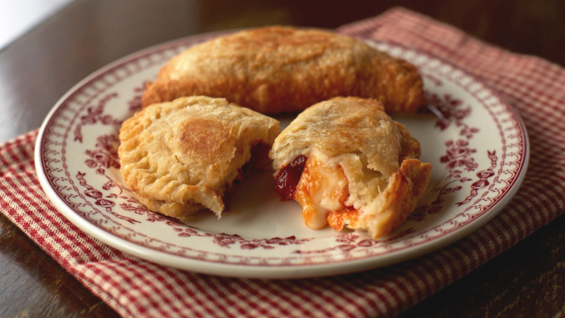 Cheese and tomato chutney turnovers-image