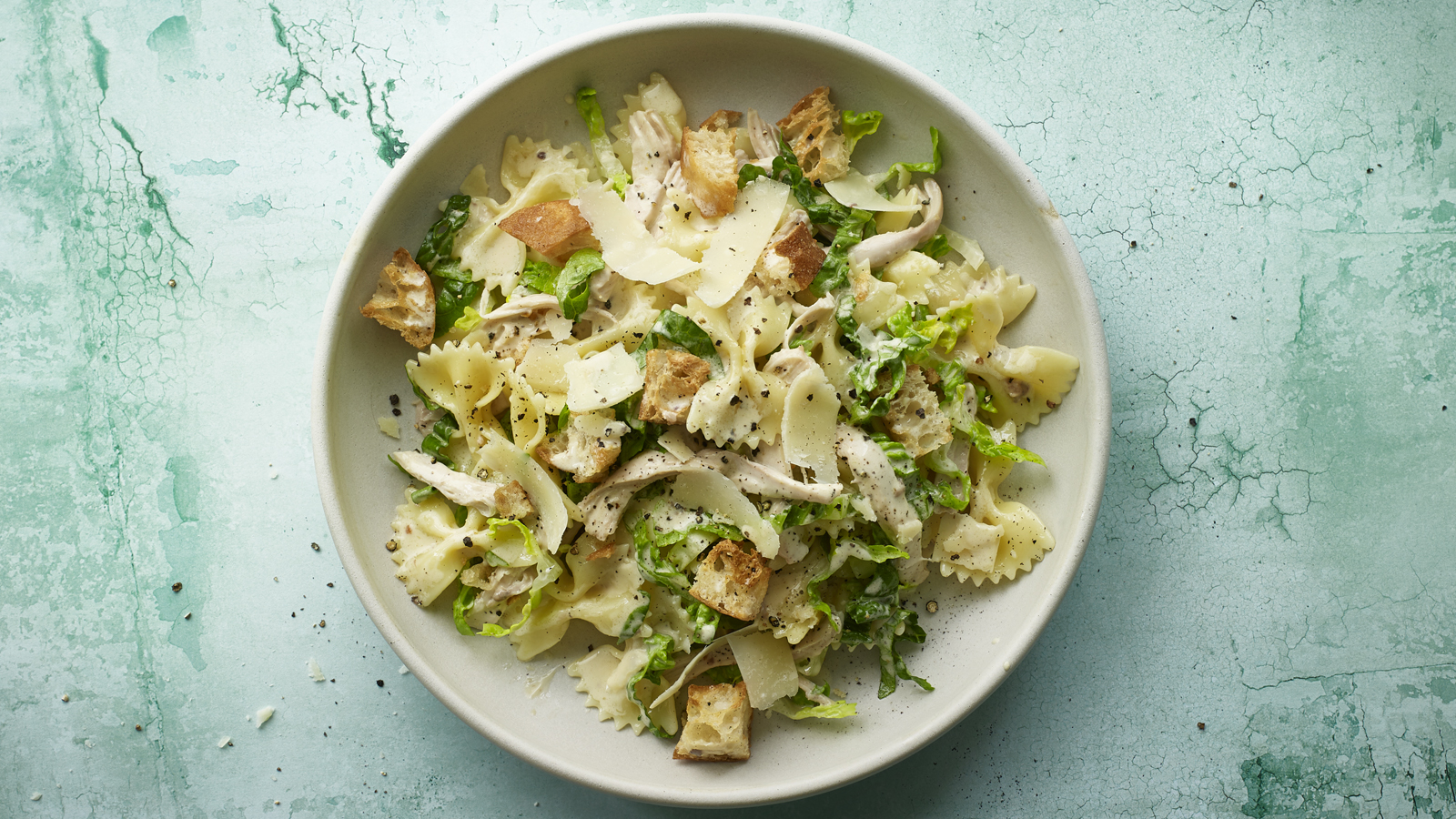 Chicken caesar pasta salad recipe - BBC Food