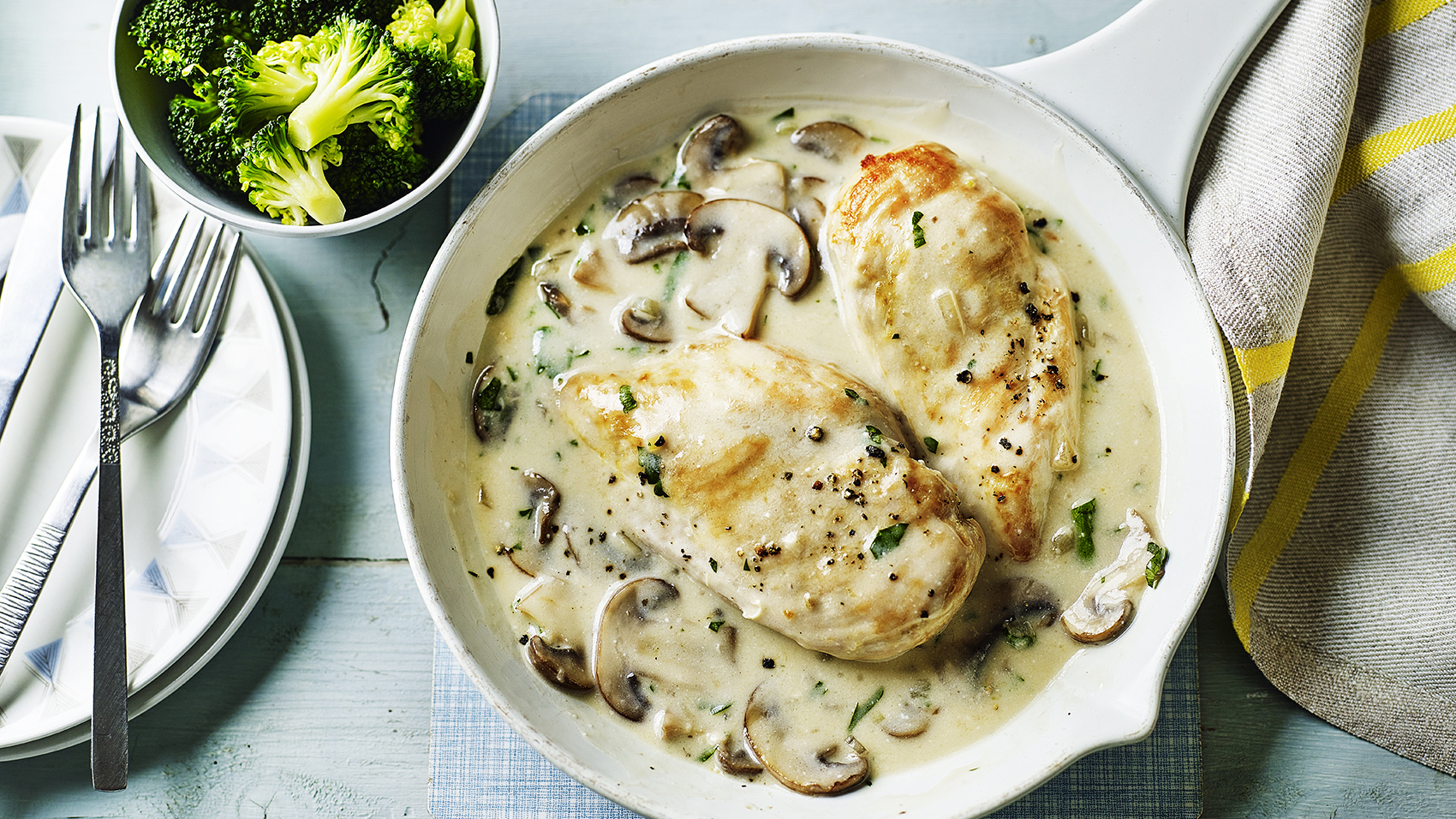 Grilled chicken clearance with mushroom sauce