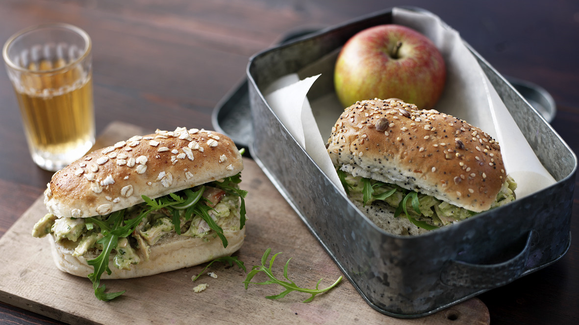 Chicken Pesto And Rocket Sandwich Recipe Bbc Food