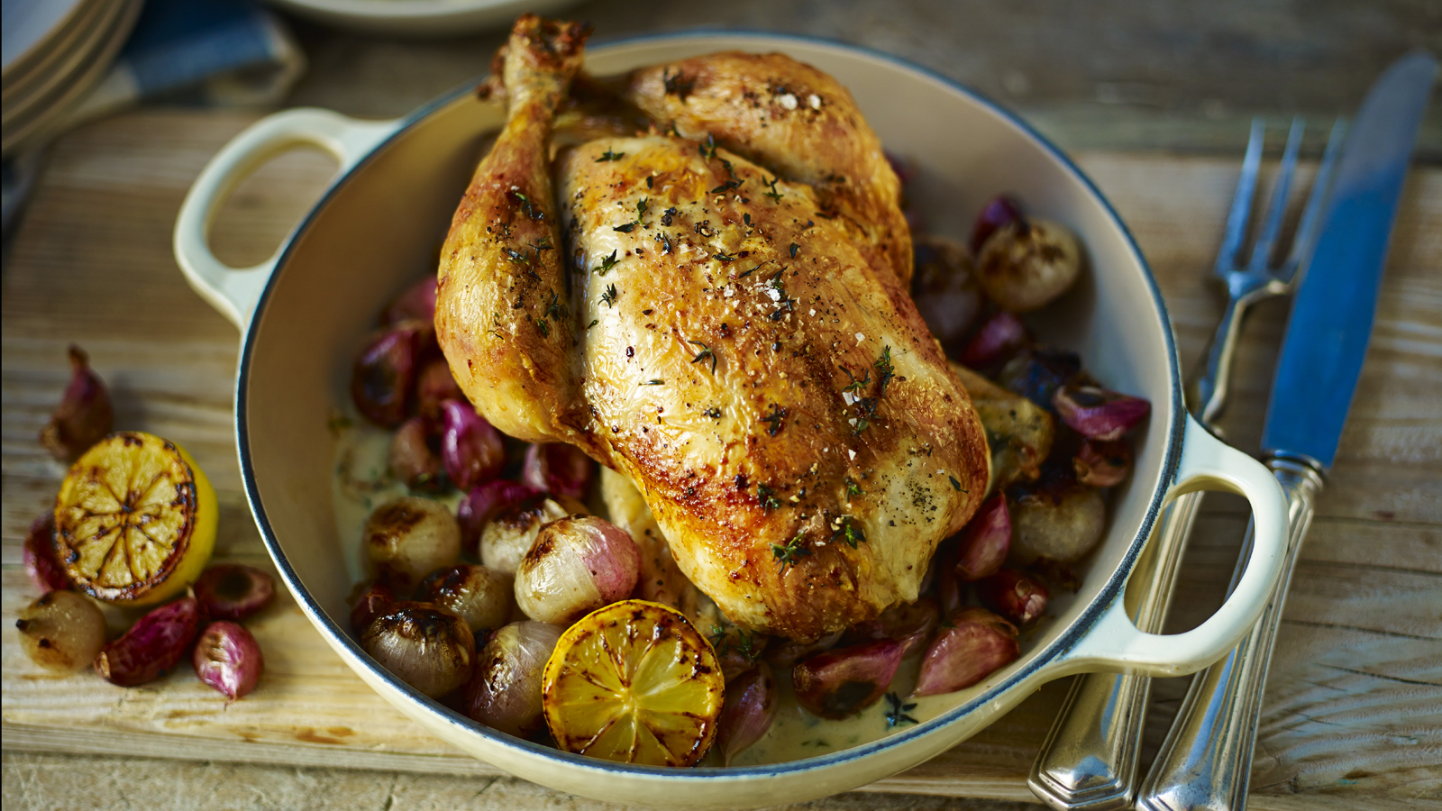 Slow-cooked roast chicken with gravy recipe - BBC Food
