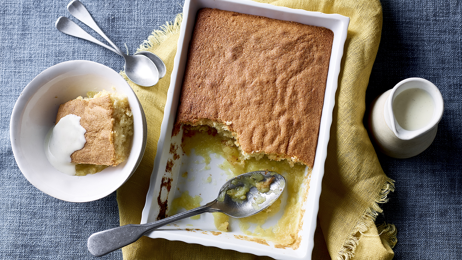 Rhubarb Custard Cake Recipe | Mel's Kitchen Cafe
