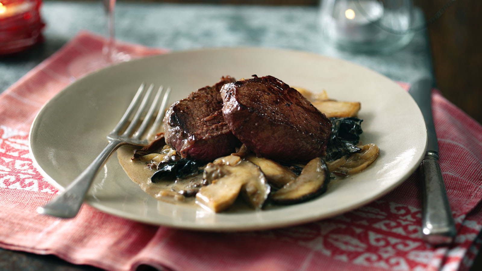 Fillet Of Venison And Wild Mushroom Sauce Recipe Bbc Food
