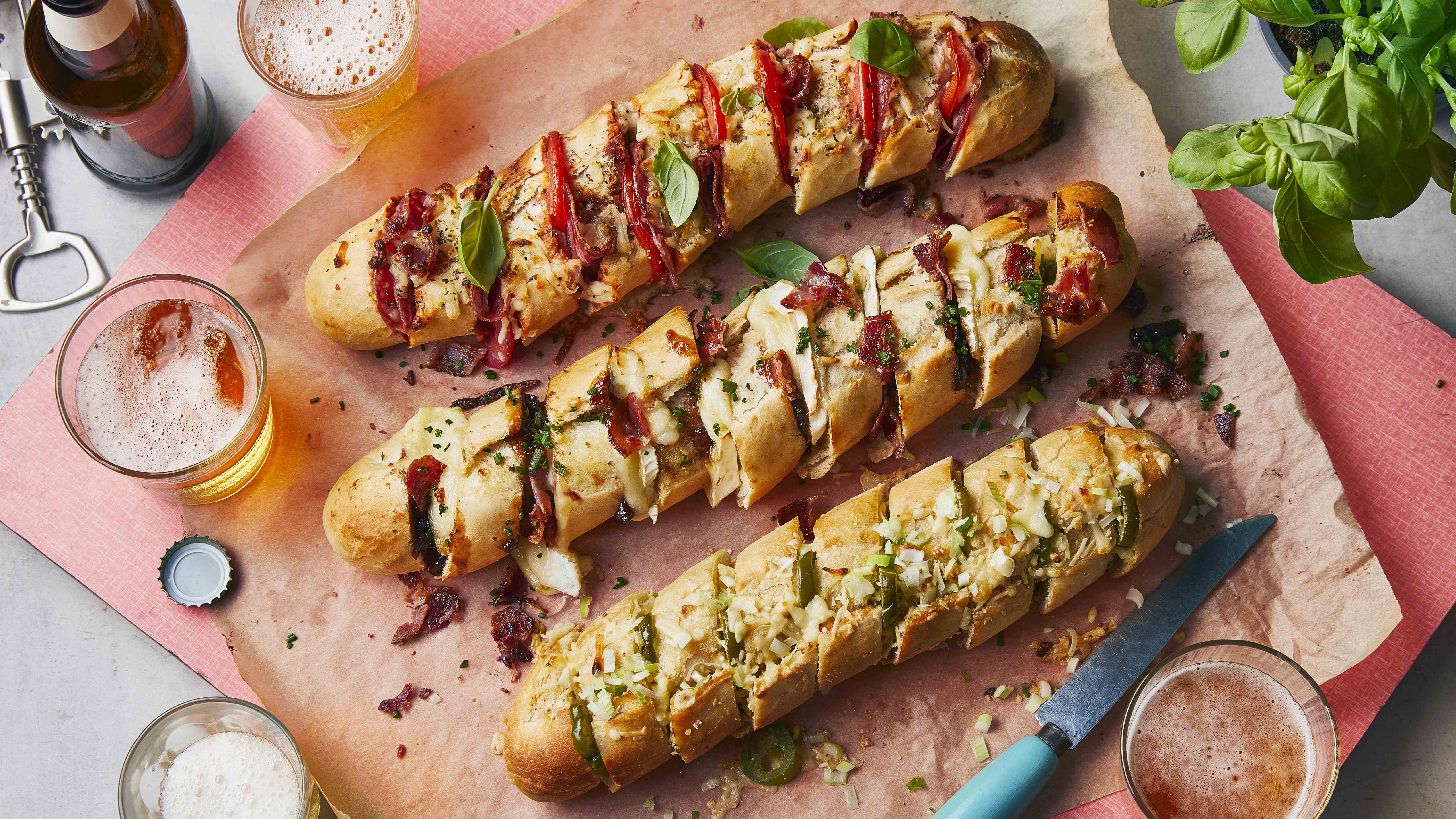 Hasselback garlic bread three ways recipe - BBC Food