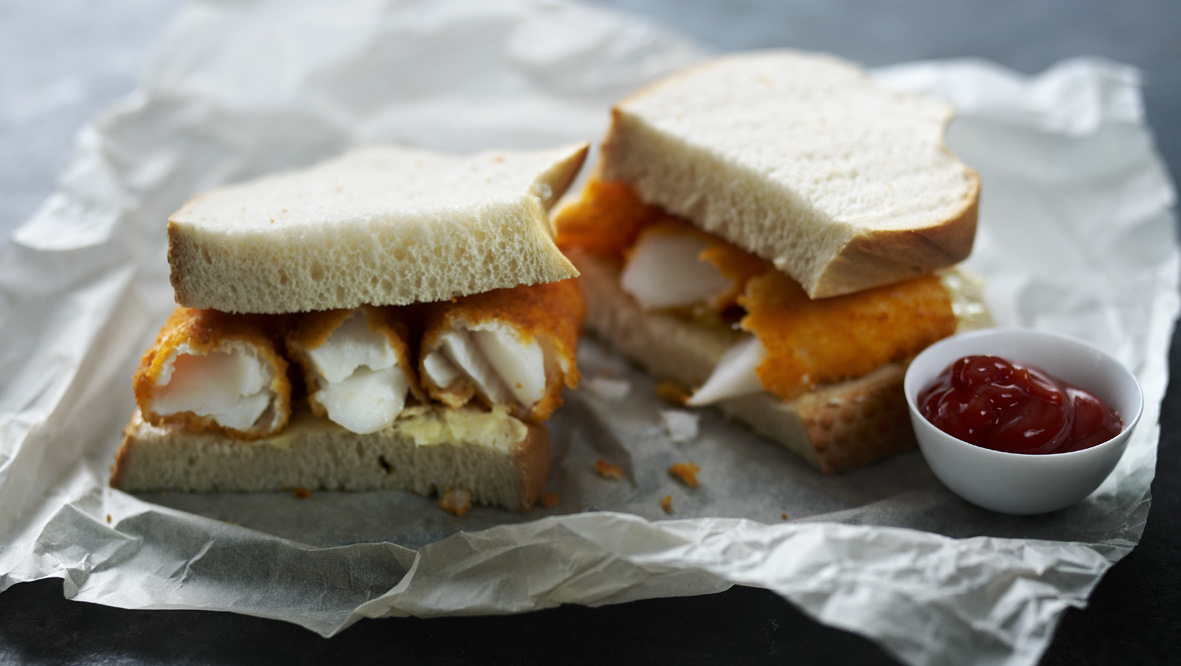 Homemade fish finger sandwich recipe - BBC Food