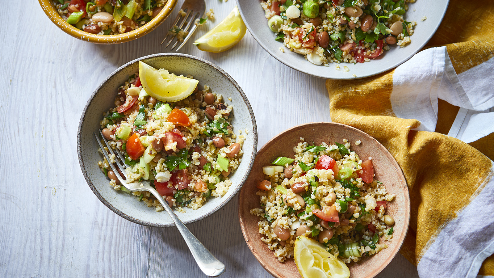 Hot bulgur wheat salad-image
