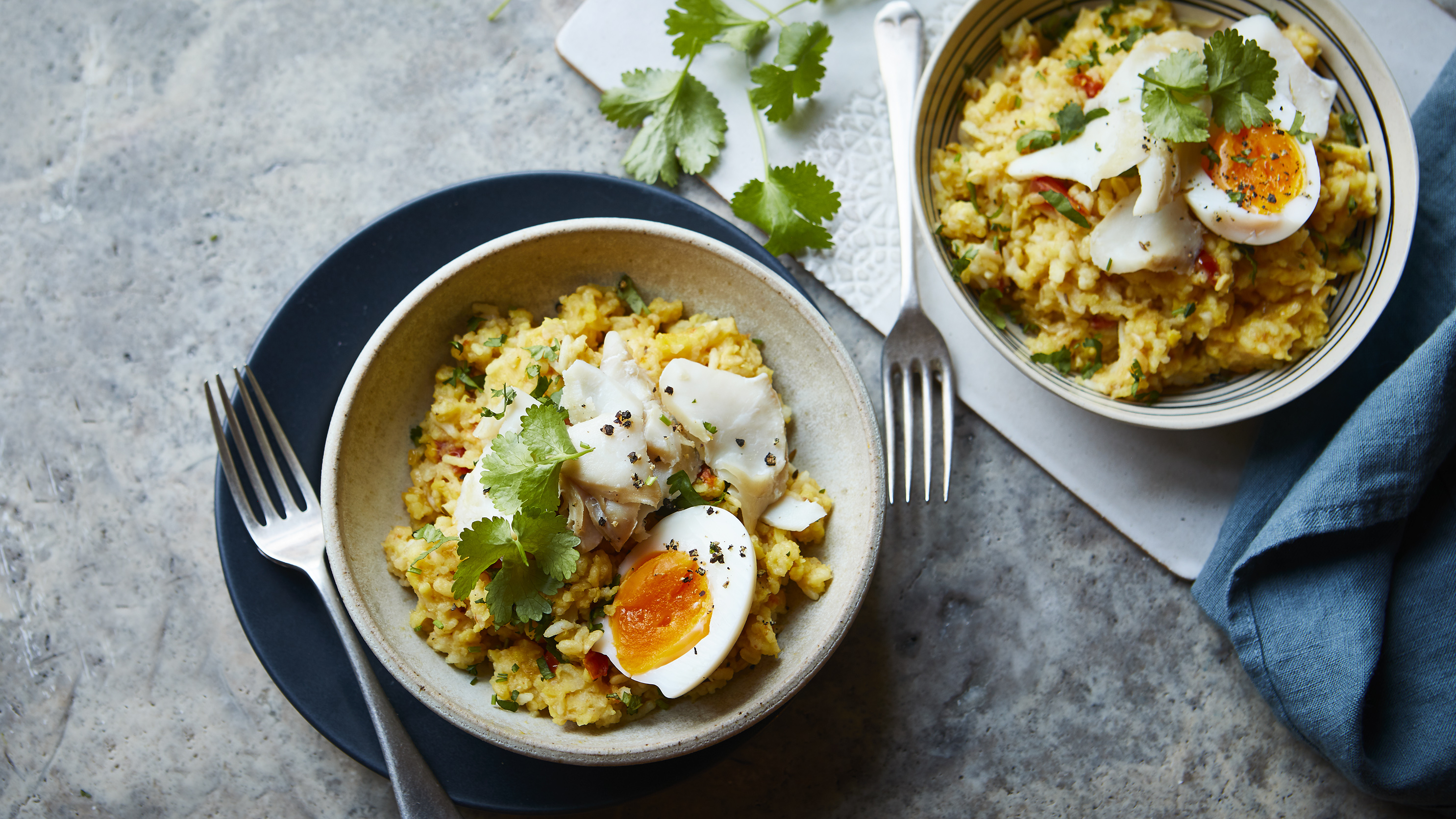 Kitchari with kedgeree toppings-image