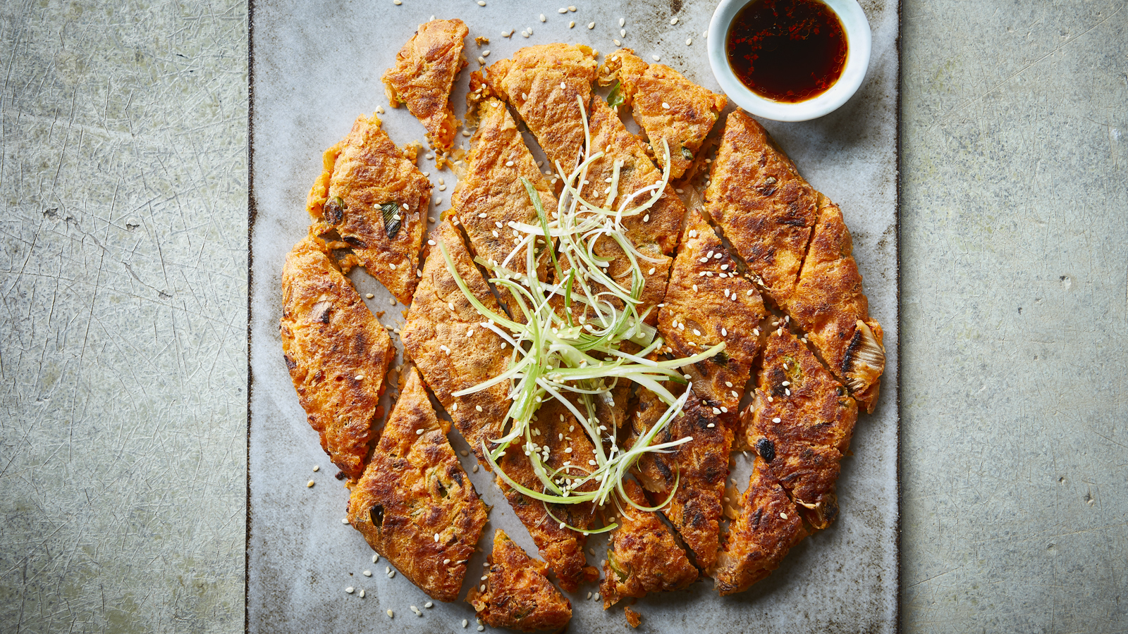 Korean kimchi pancake recipe - BBC Food