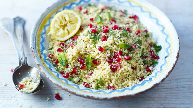 Lemon and pomegranate couscous recipe - BBC Food