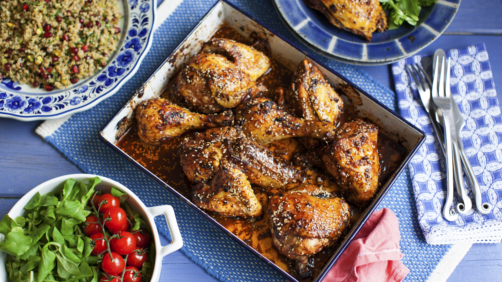 Pomegranate And Sumac Chicken Recipe Bbc Food