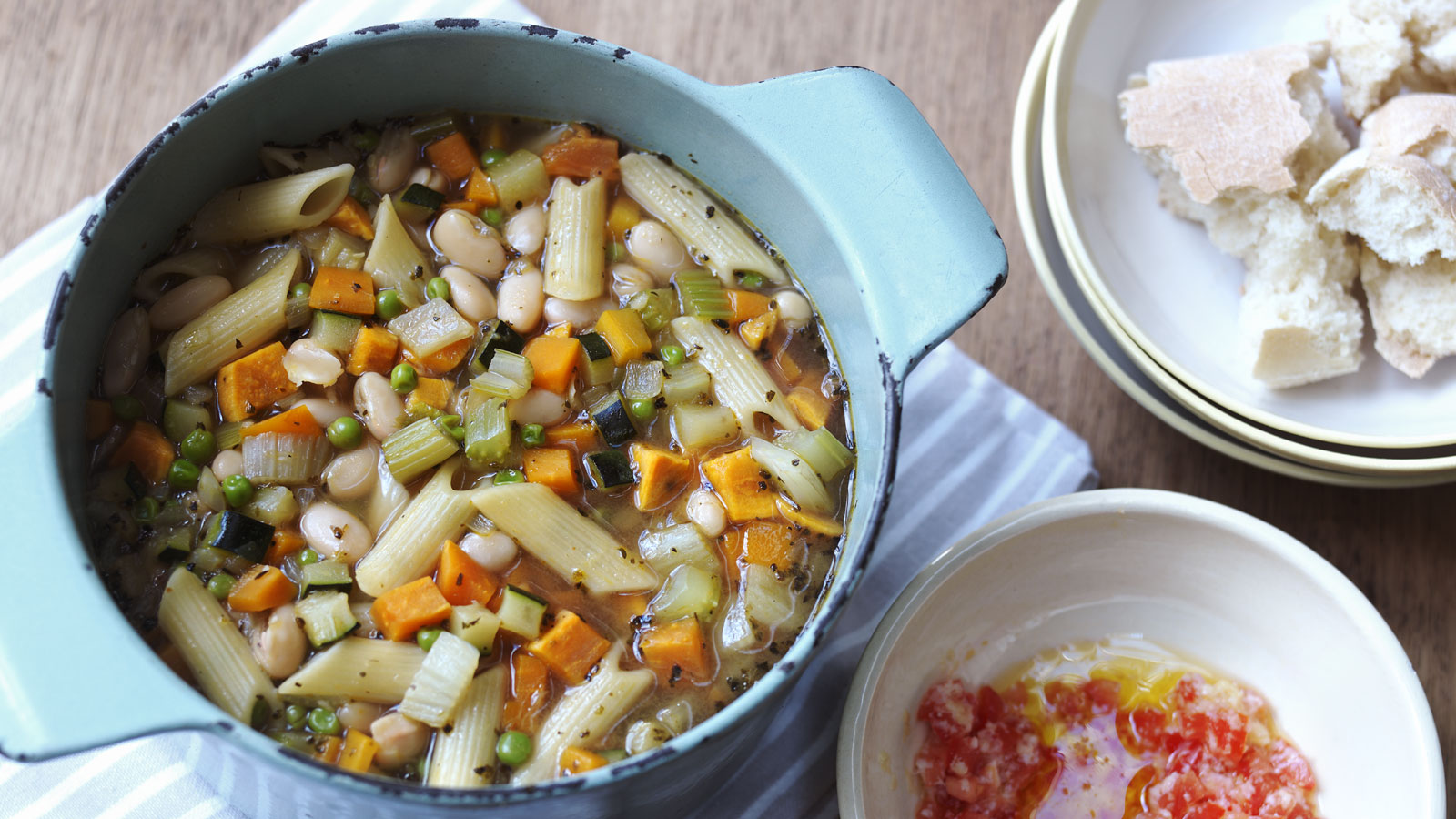 Pasta and bean soup (Pasta e fagioli) recipe - BBC Food