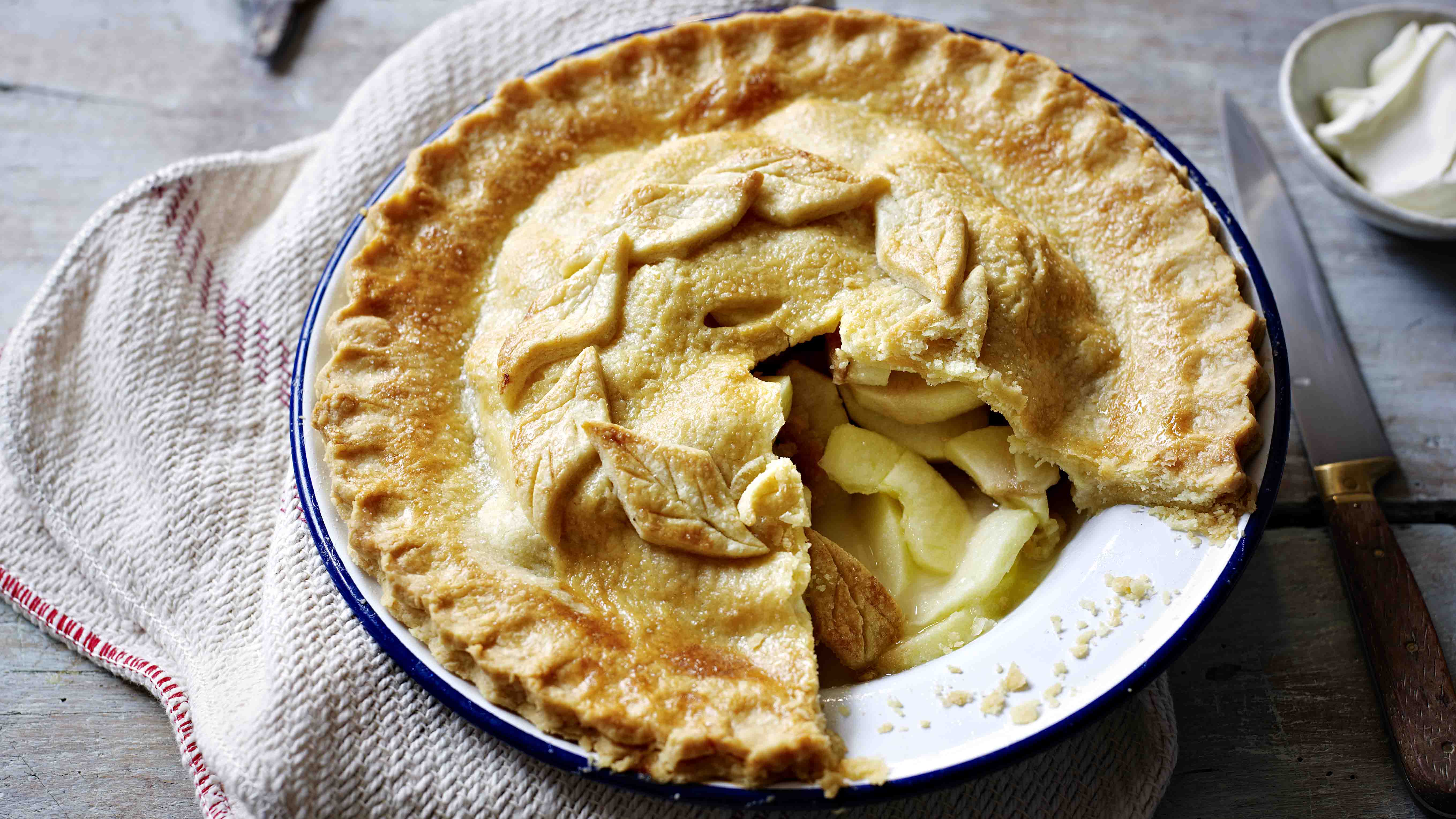 Apple pie with orange zest