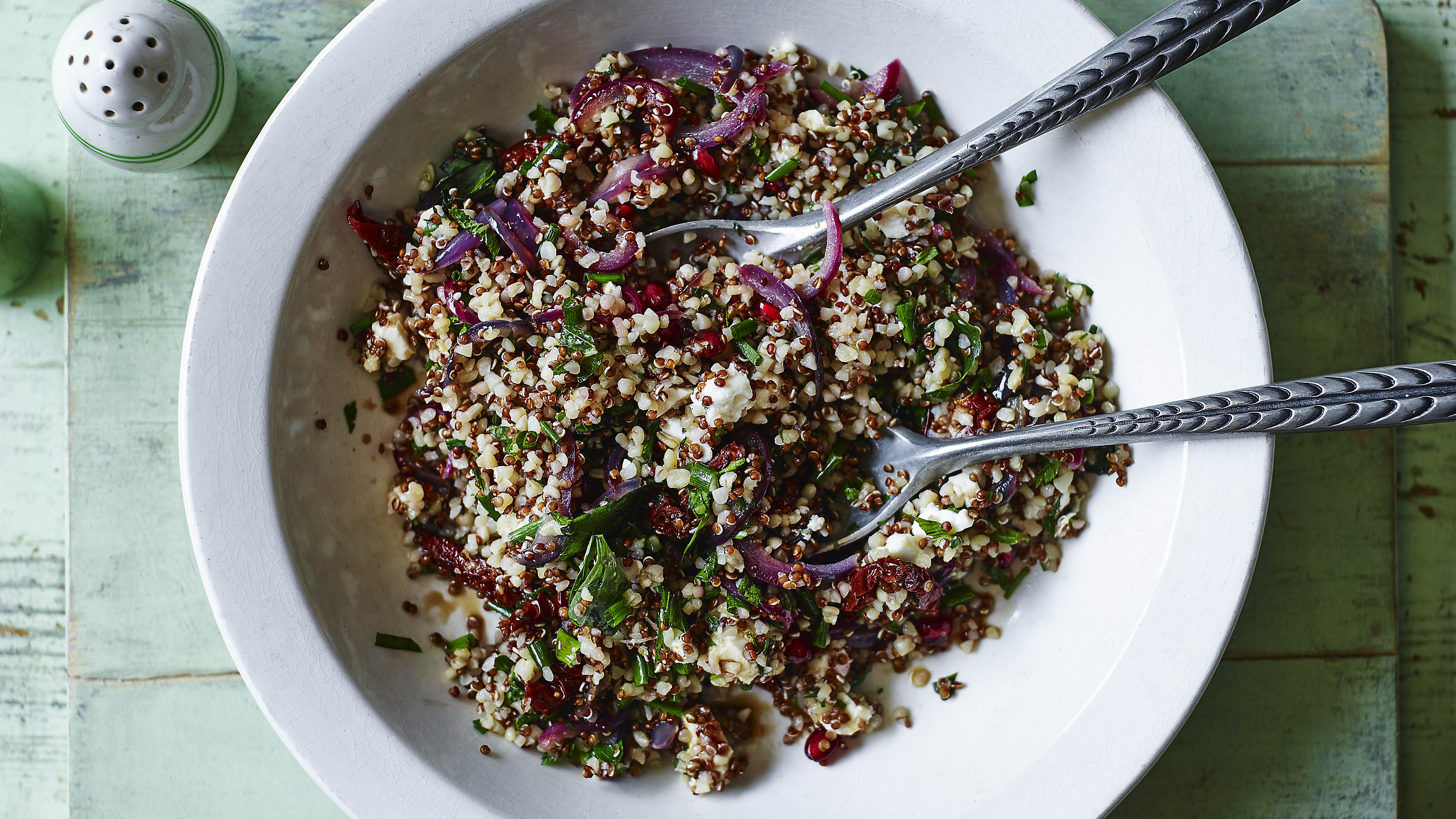 Quinoa And Bulgur Wheat Salad Recipe Bbc Food