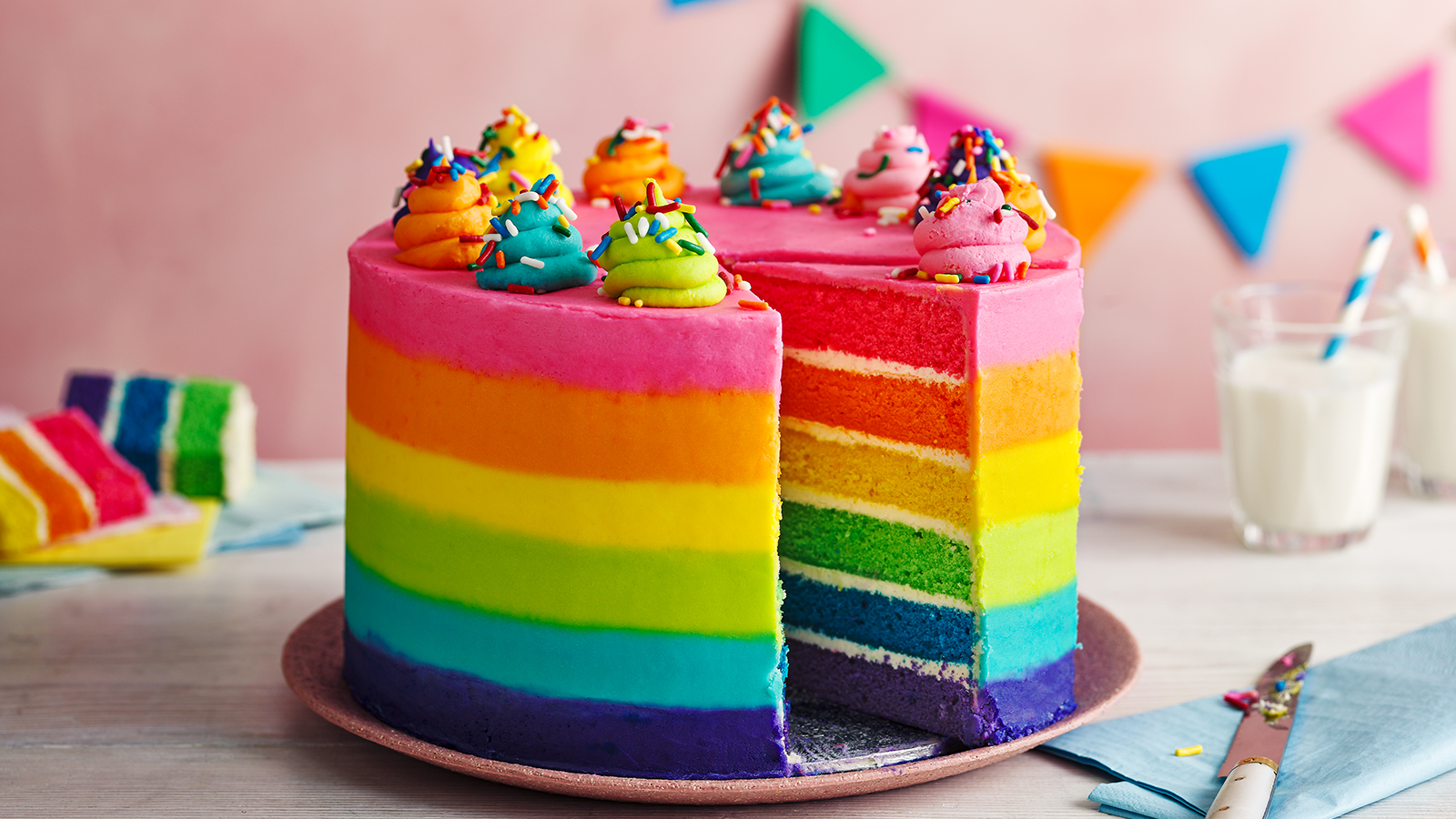 Easy Rainbow Cake – The Comfort of Cooking
