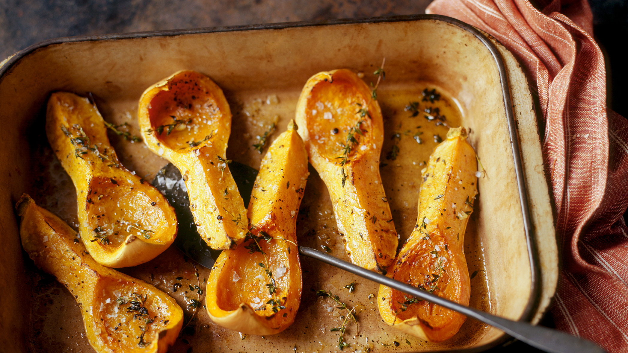 Butternut squash roasted in oven