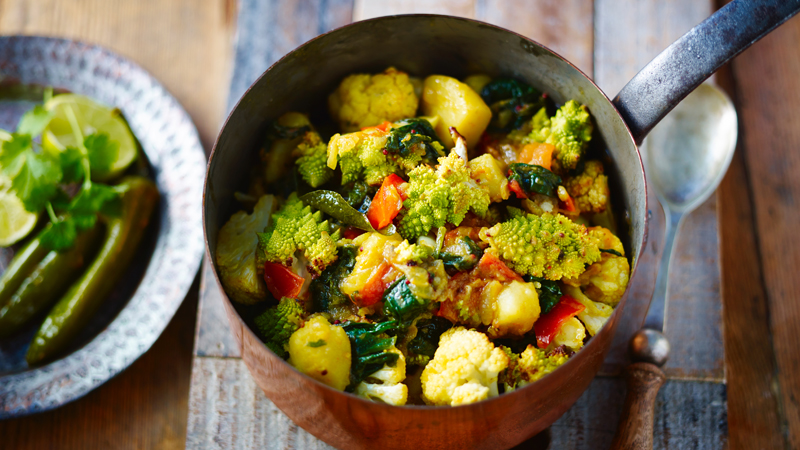 Aloo gobi recipe bbc Saag Aloo With Roasted Gobi Curry Recipe Bbc Food