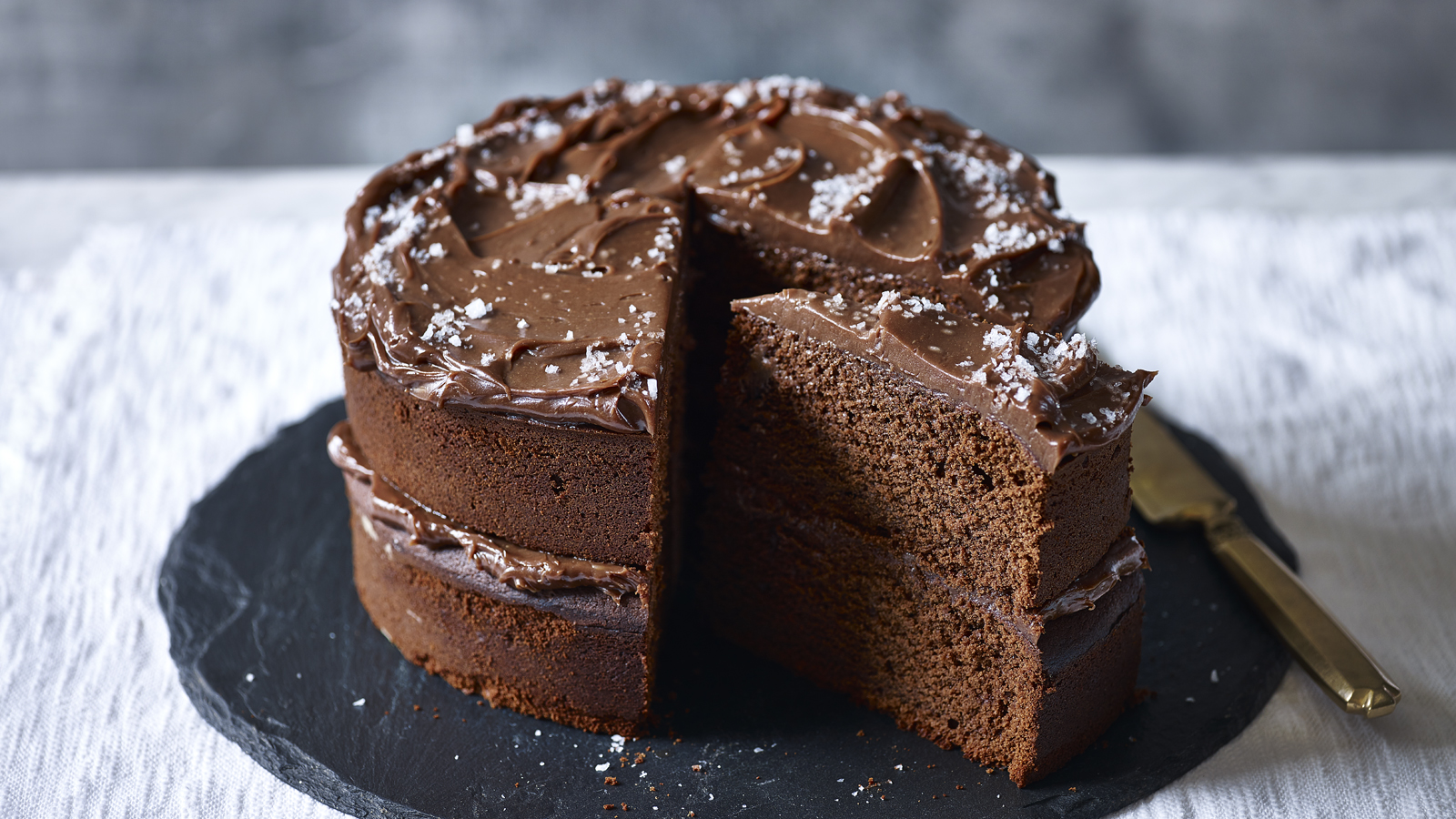 Triple chocolate & peanut butter layer cake - BBC Good Food Middle East