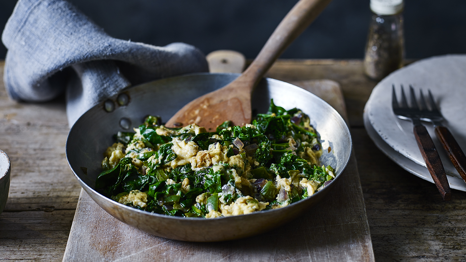 Scrambled Eggs with Creamed Spinach - Epicure's Table