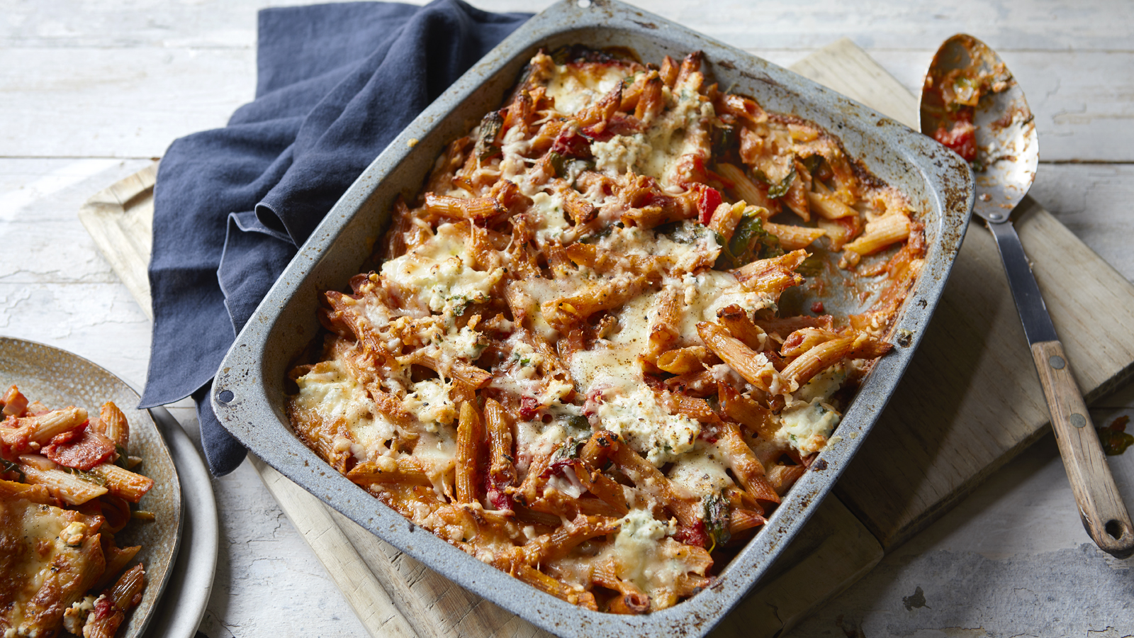 Tom Kerridge's spinach and ricotta pasta bake recipe - BBC Food