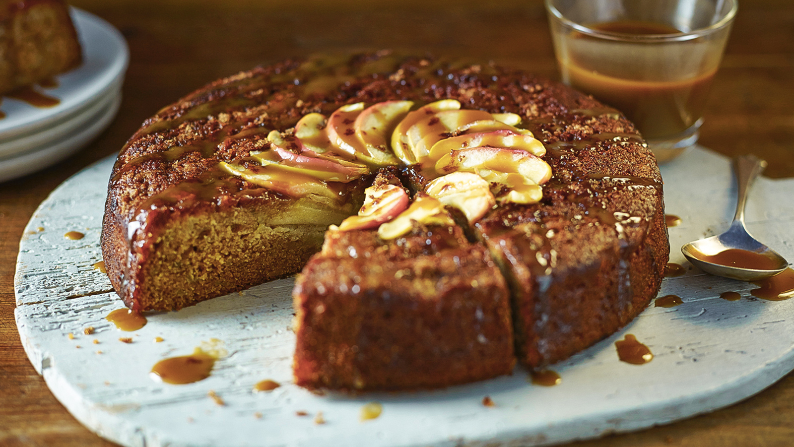 Apple Pudding Cake with Caramel Sauce – 5 Boys Baker