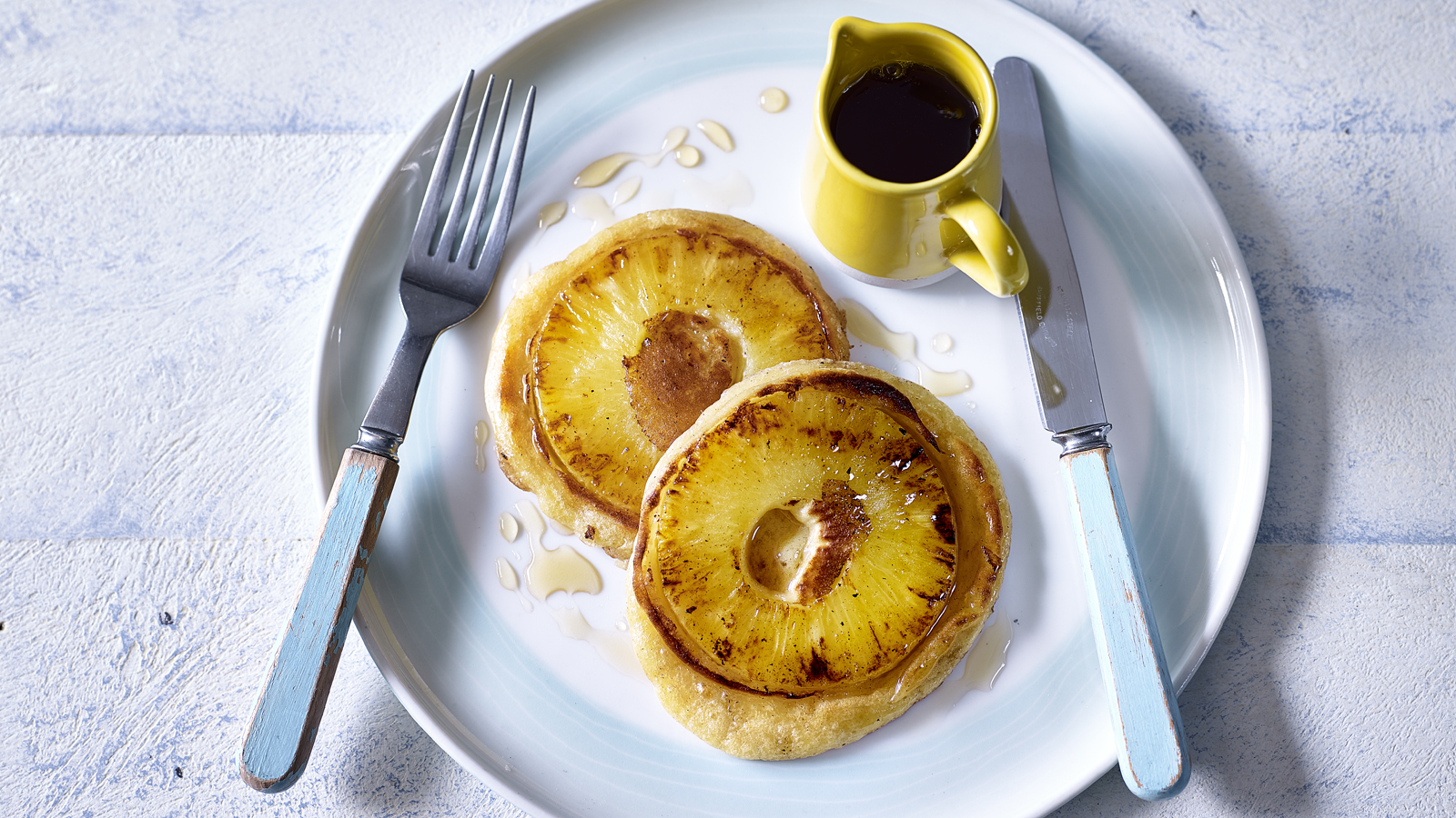 Pineapple Upside Down Sheet Pancakes - The Seaside Baker