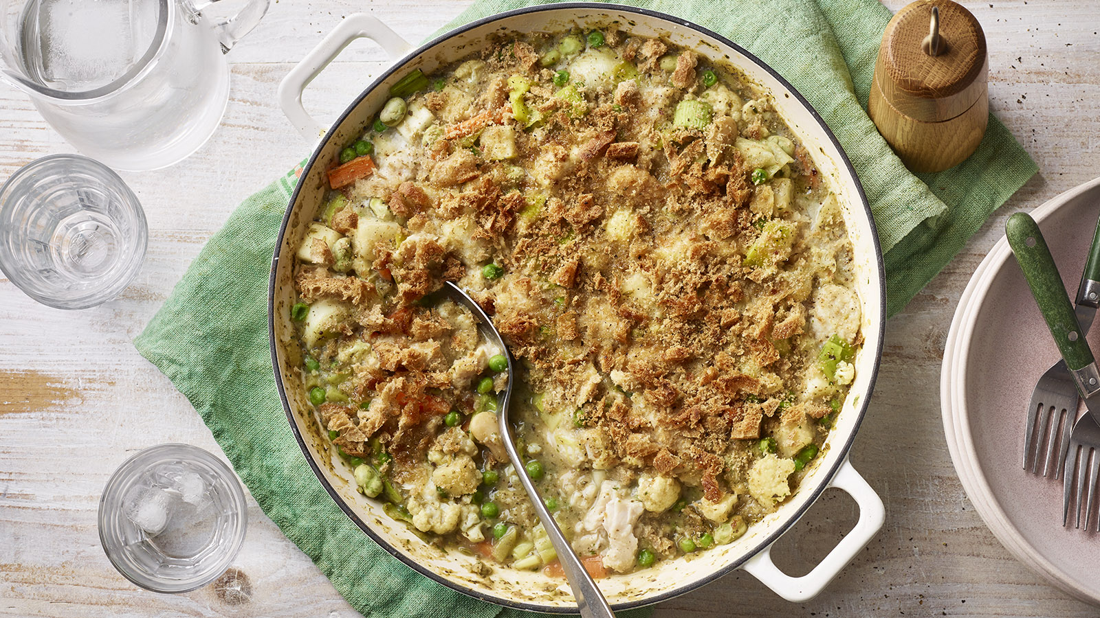 White bean and fish gratin-image